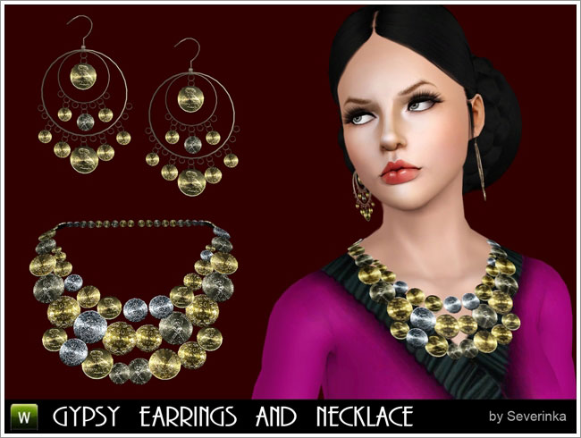 Gypsy earrings and necklace