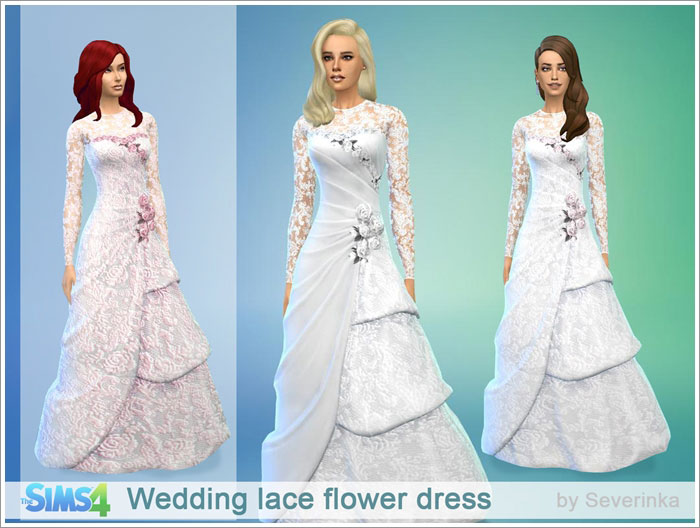платье свадебное симс4